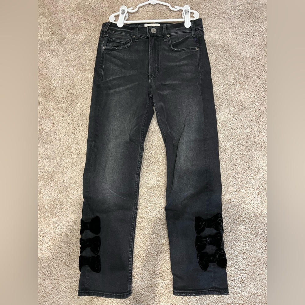 Black jeans. Brand is McGuire. Purchase from Anthropologie. Size 26